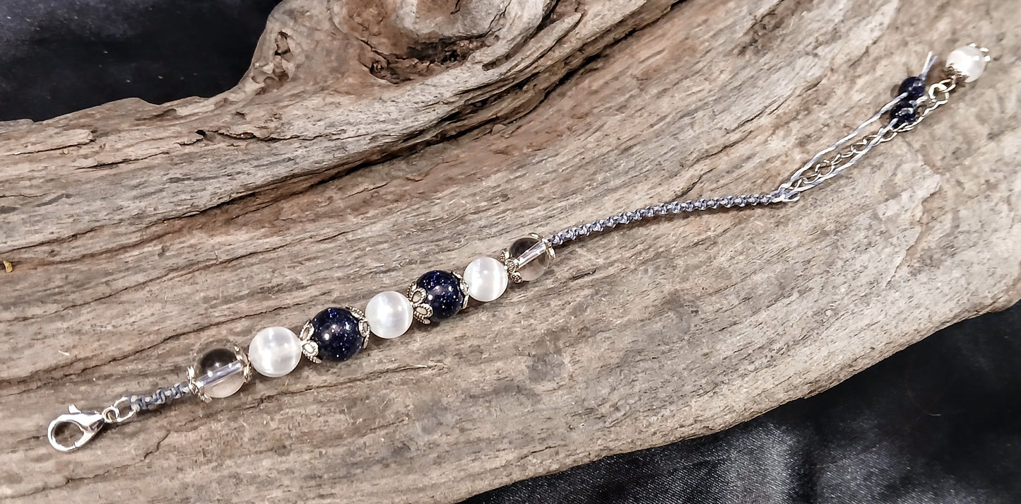 Blue Sandstone, Selenite & Himalayan Quartz