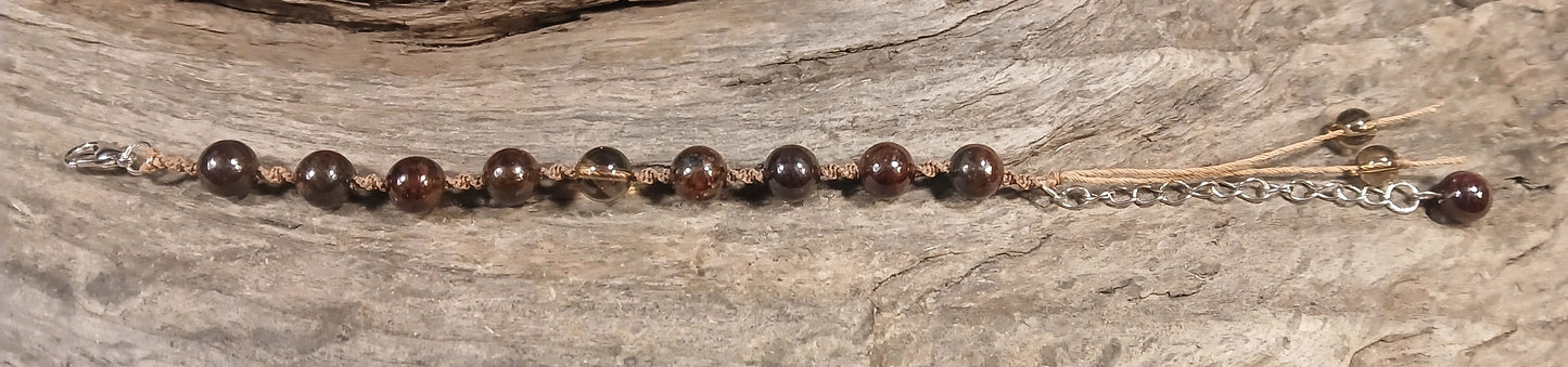 Smokey Quartz and Garnet