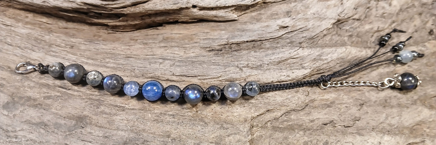 A+ Blue Kyanite Center, Blue Kyanite & Labradorite