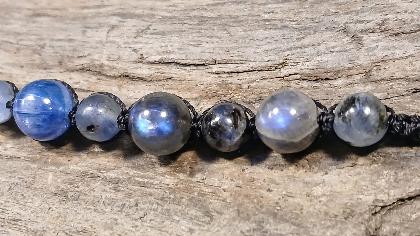 A+ Blue Kyanite Center, Blue Kyanite & Labradorite