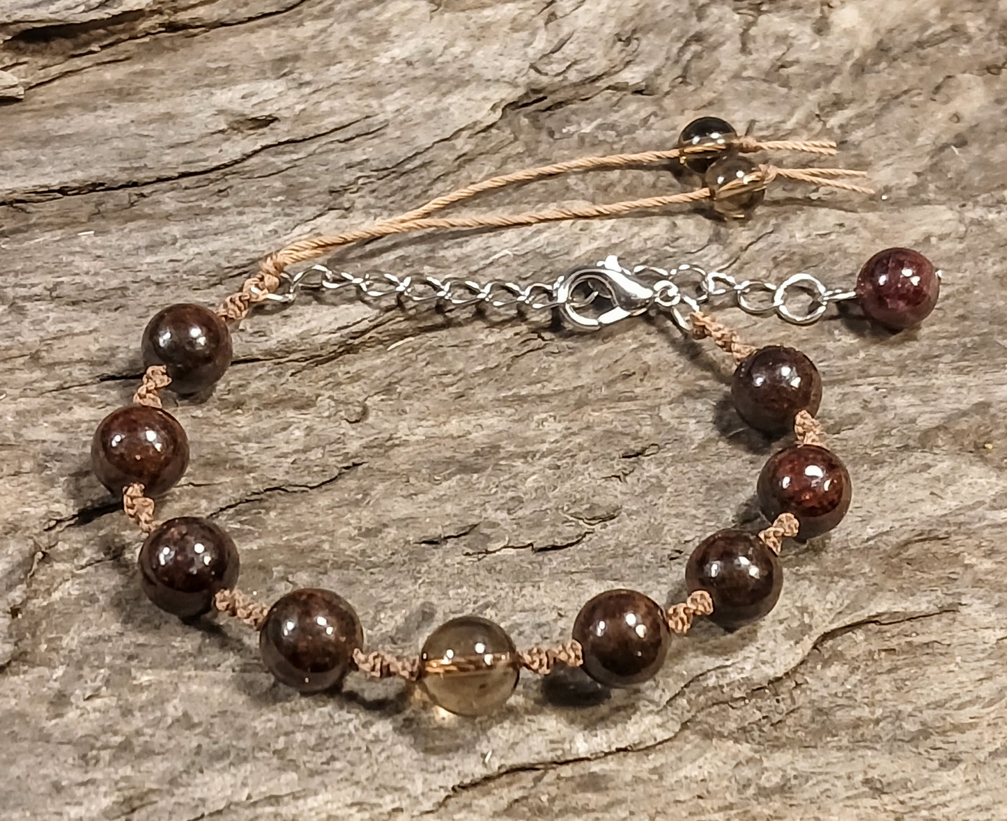 Smokey Quartz and Garnet