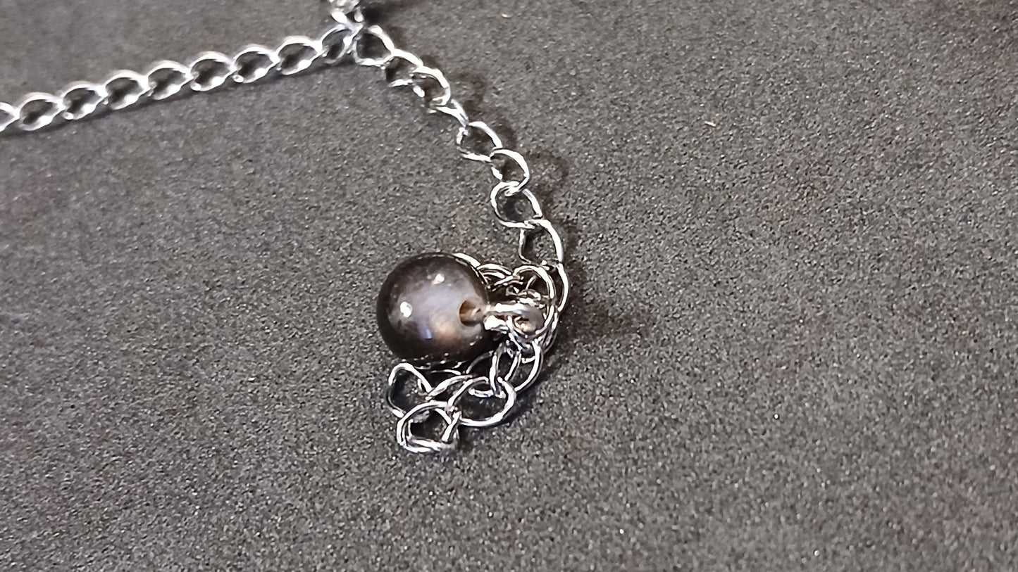 Silver Sheen Obsidian Choker/Collar