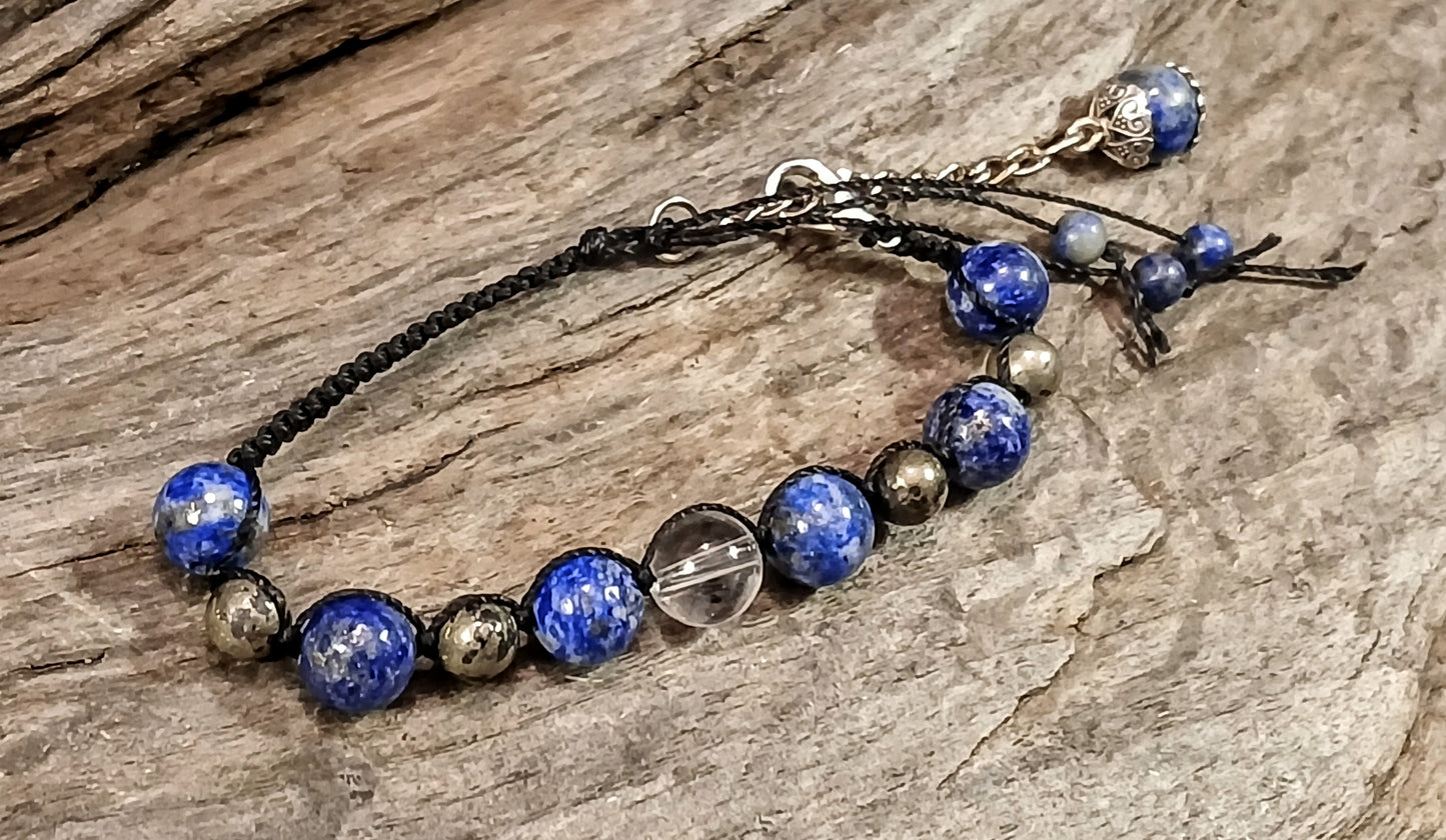 Himalayan Clear Quartz, Lapis Lazuli and Pyrite