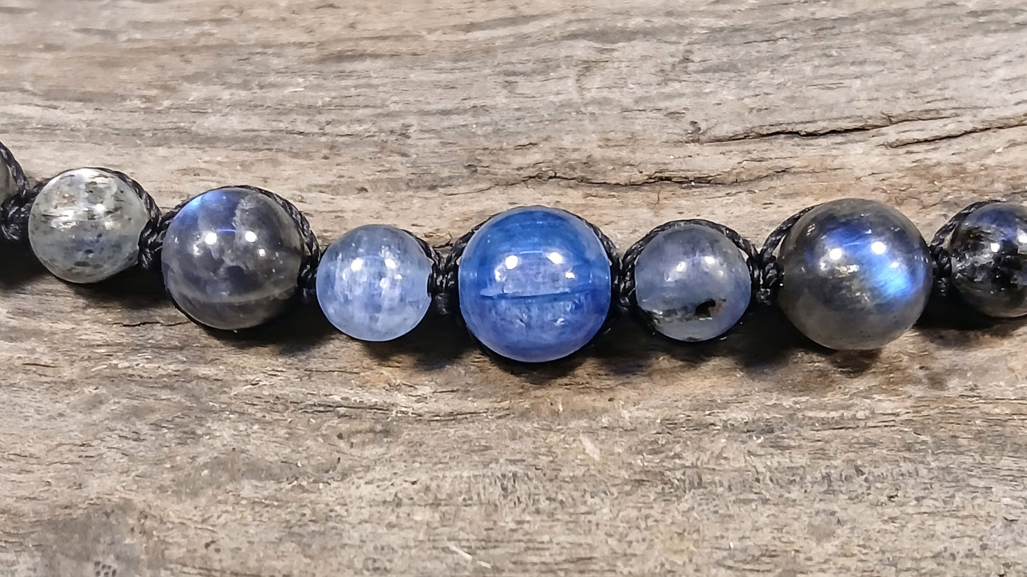 A+ Blue Kyanite Center, Blue Kyanite & Labradorite