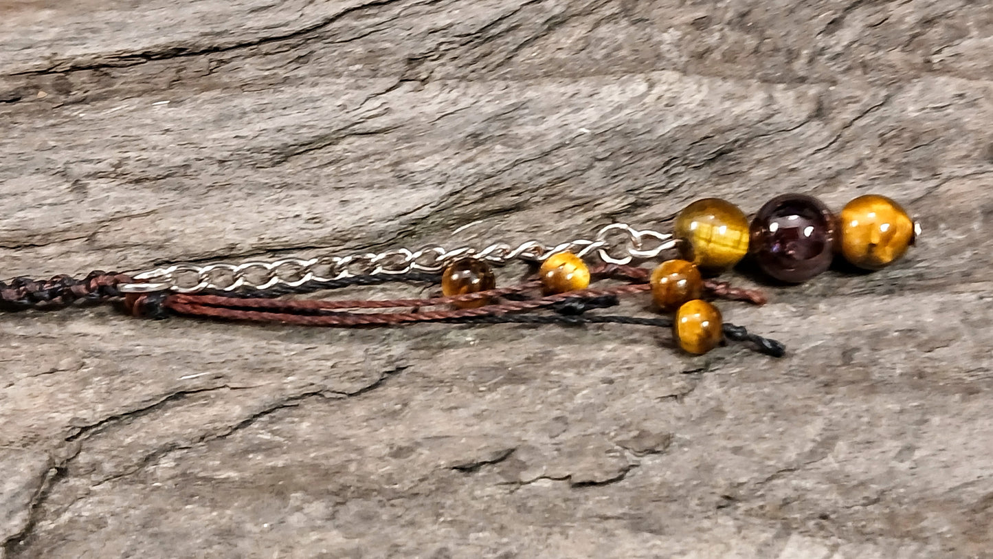 Smokey Quartz, Garnet and Tigers Eye