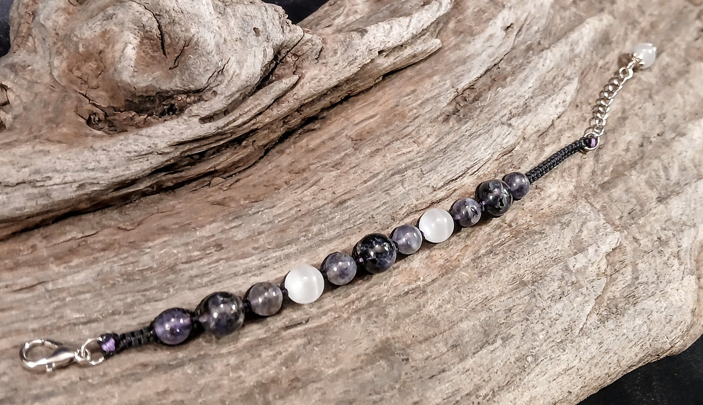 Iolite & Satin Spar