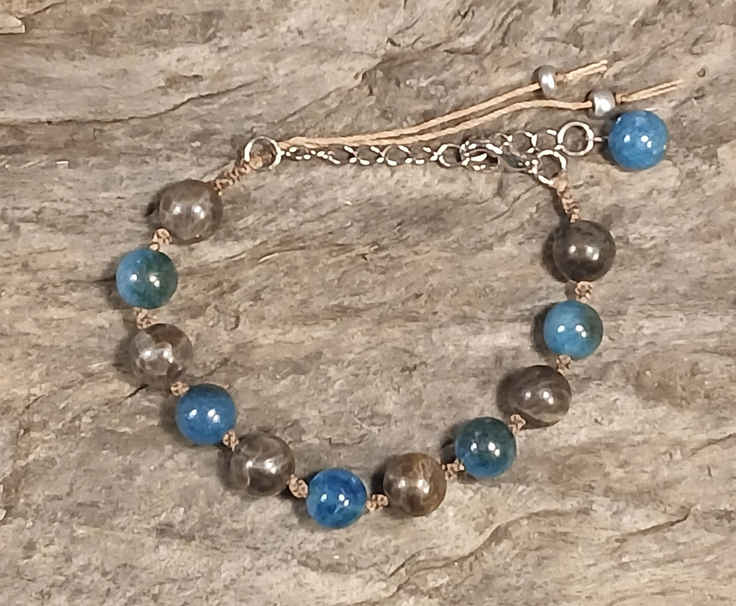 Blue Apatite & Coffee Spectralite