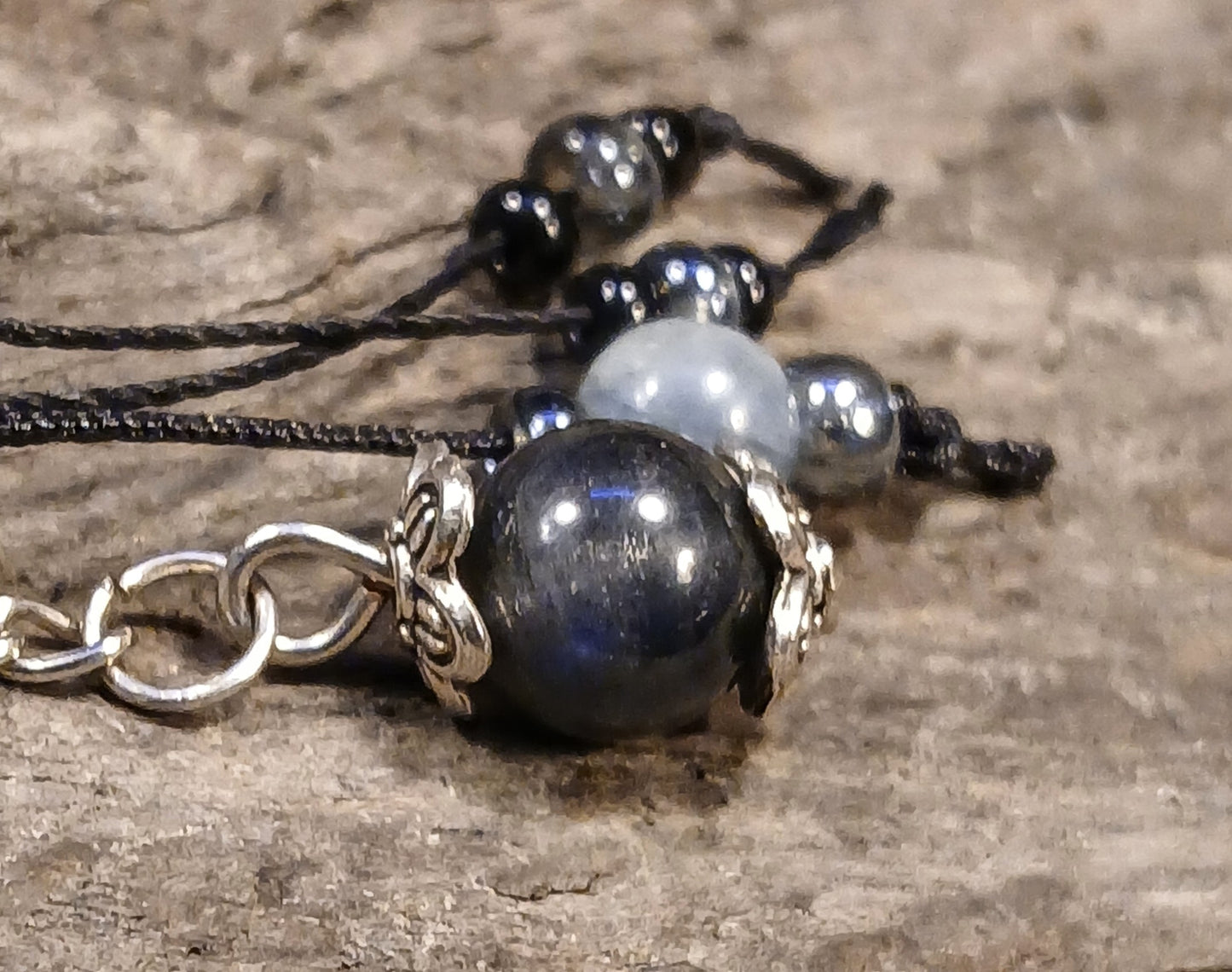 A+ Blue Kyanite Center, Blue Kyanite & Labradorite