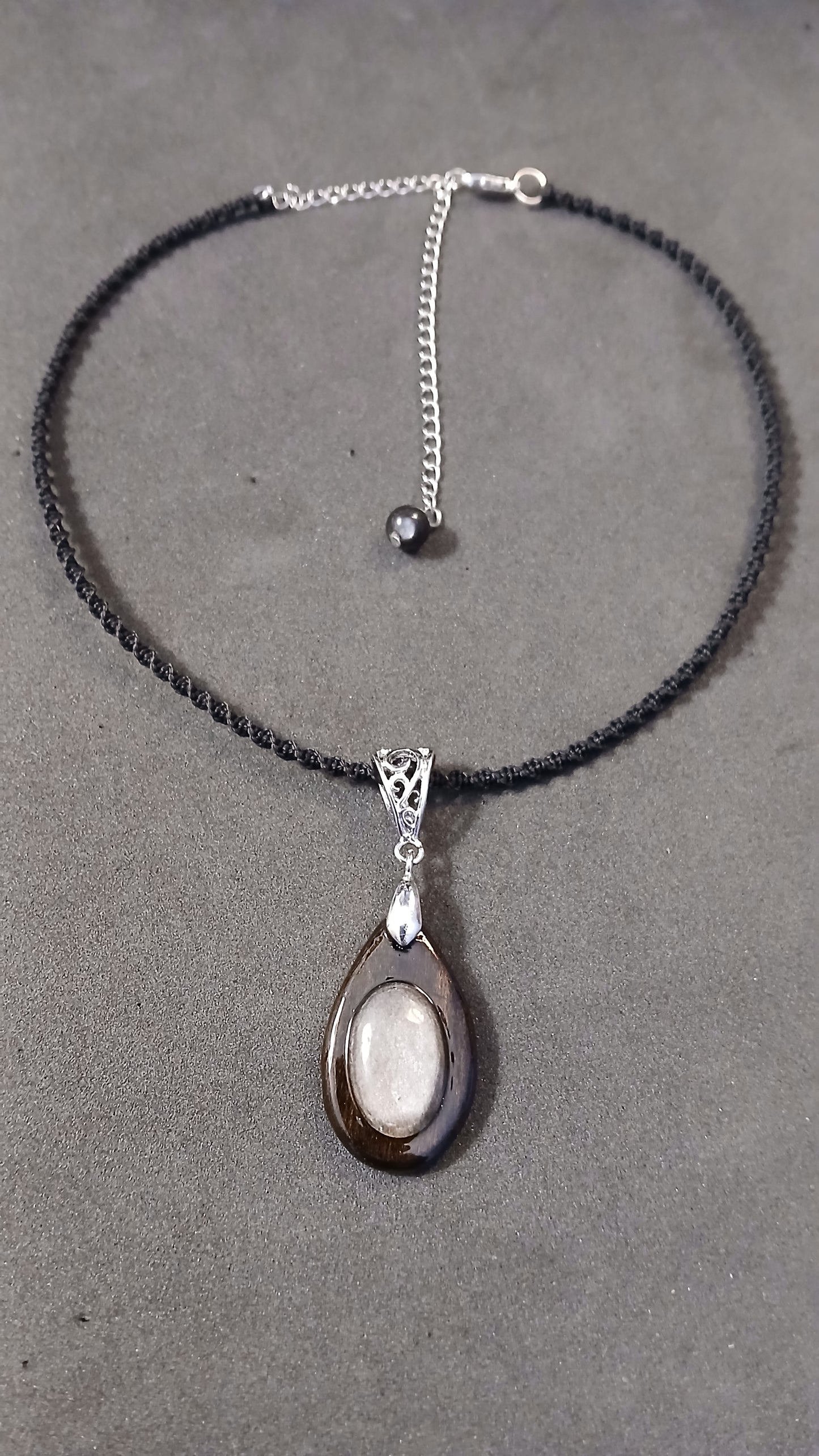 Silver Sheen Obsidian Choker/Collar