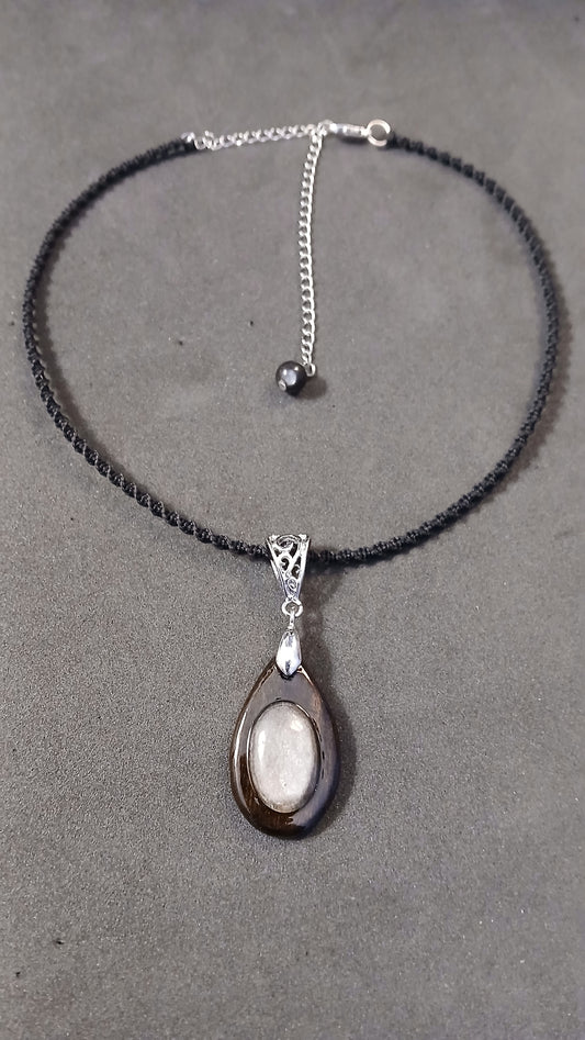 Silver Sheen Obsidian Choker/Collar