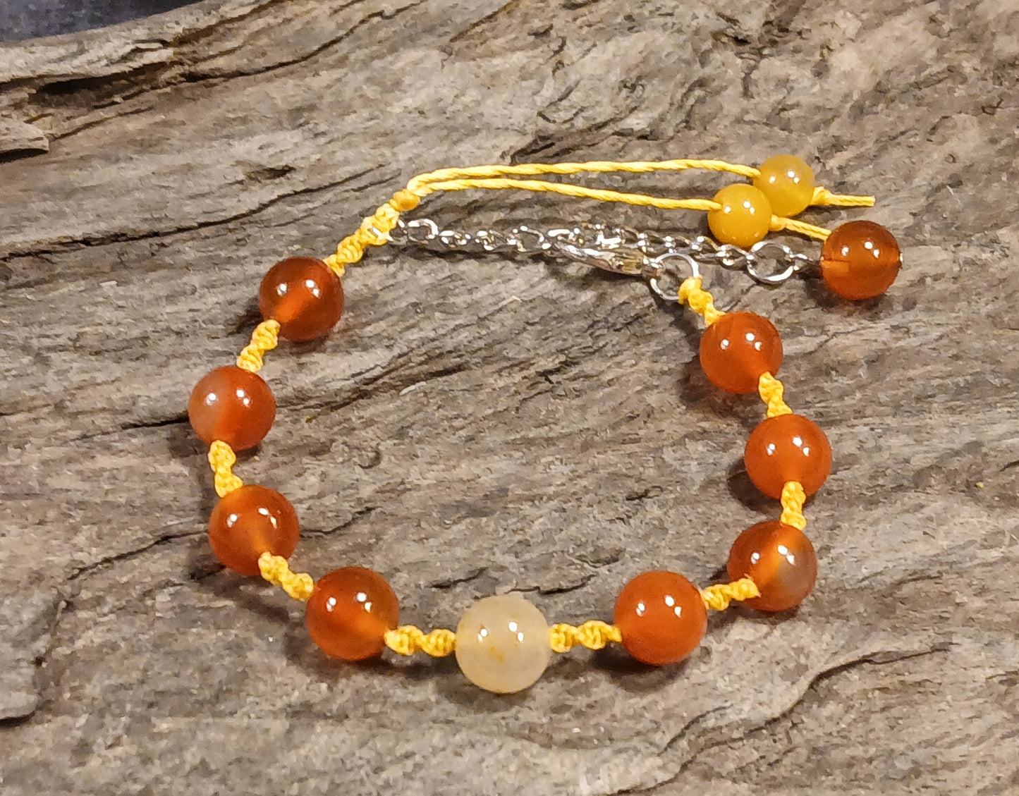 Golden Thread Jade & Carnelian