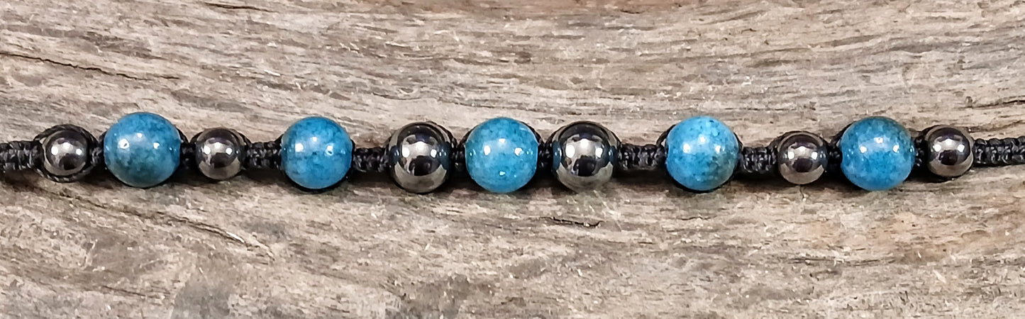 Blue Apatite & Hematite