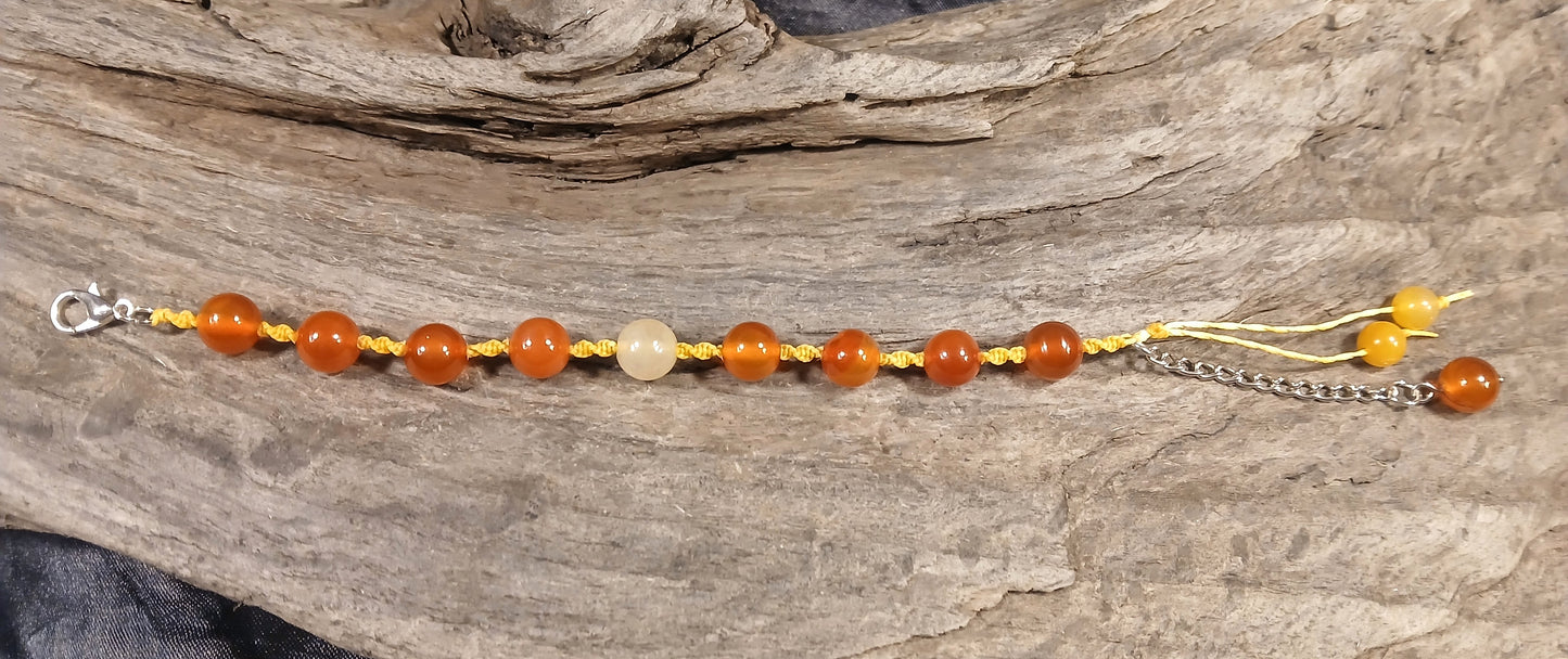 Golden Thread Jade & Carnelian
