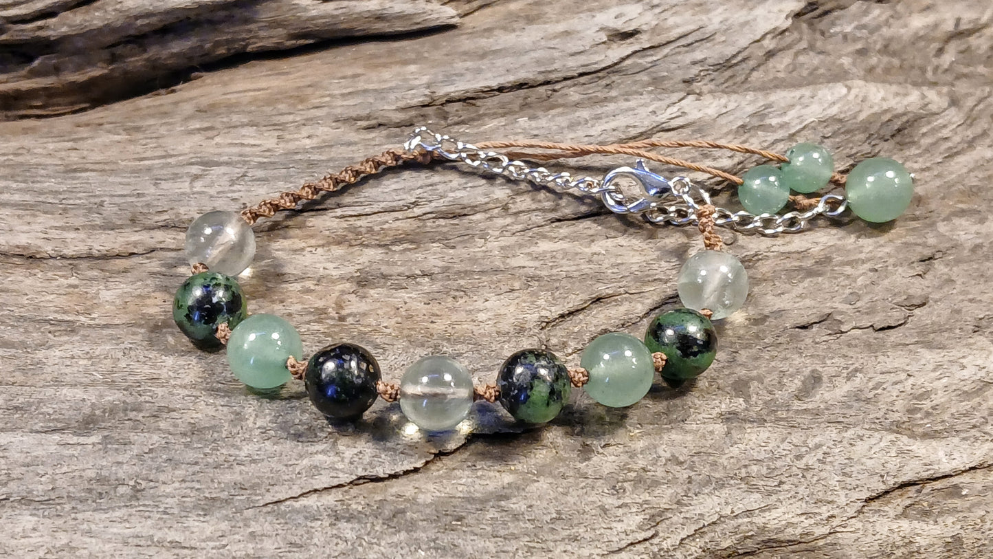 Flourite, Zoisite & Adventurine