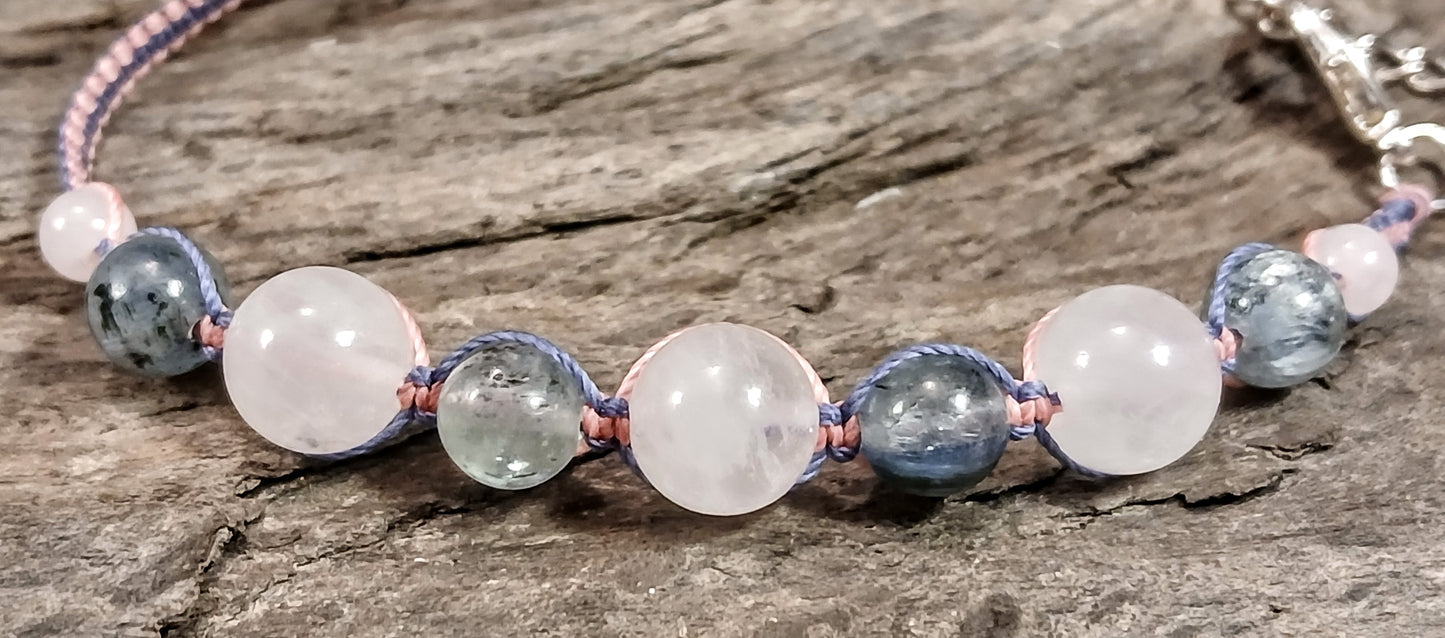 Rose Quartz & Blue Kyanite
