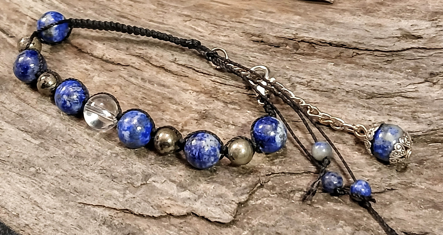 Himalayan Clear Quartz, Lapis Lazuli and Pyrite