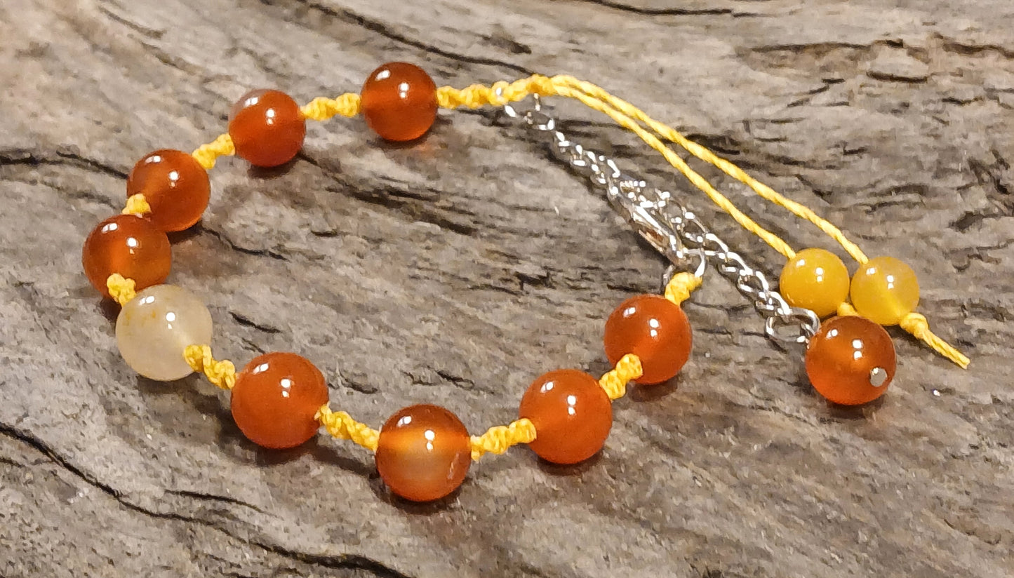 Golden Thread Jade & Carnelian