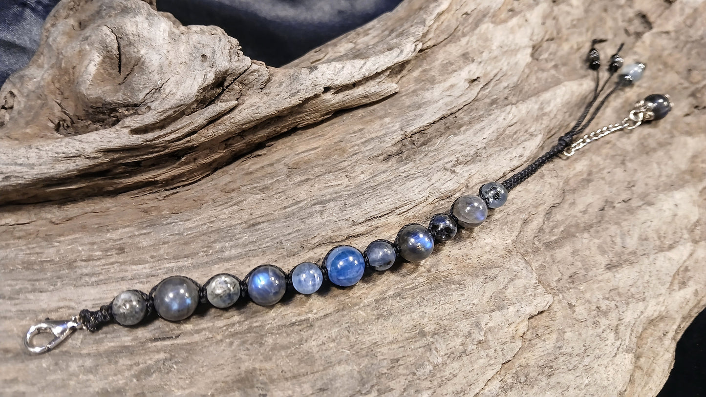 A+ Blue Kyanite Center, Blue Kyanite & Labradorite