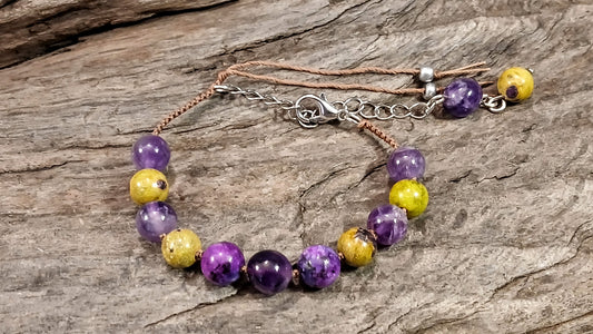 Atlantisite Stichtite & Amethyst