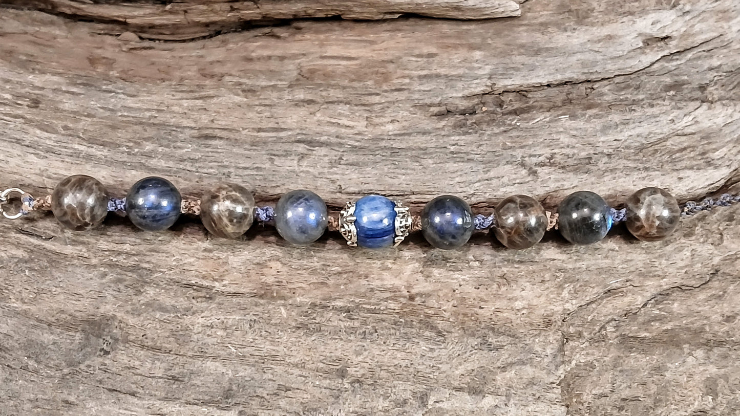 Blue Kyanite, Spectralite and Coffee Spectralite