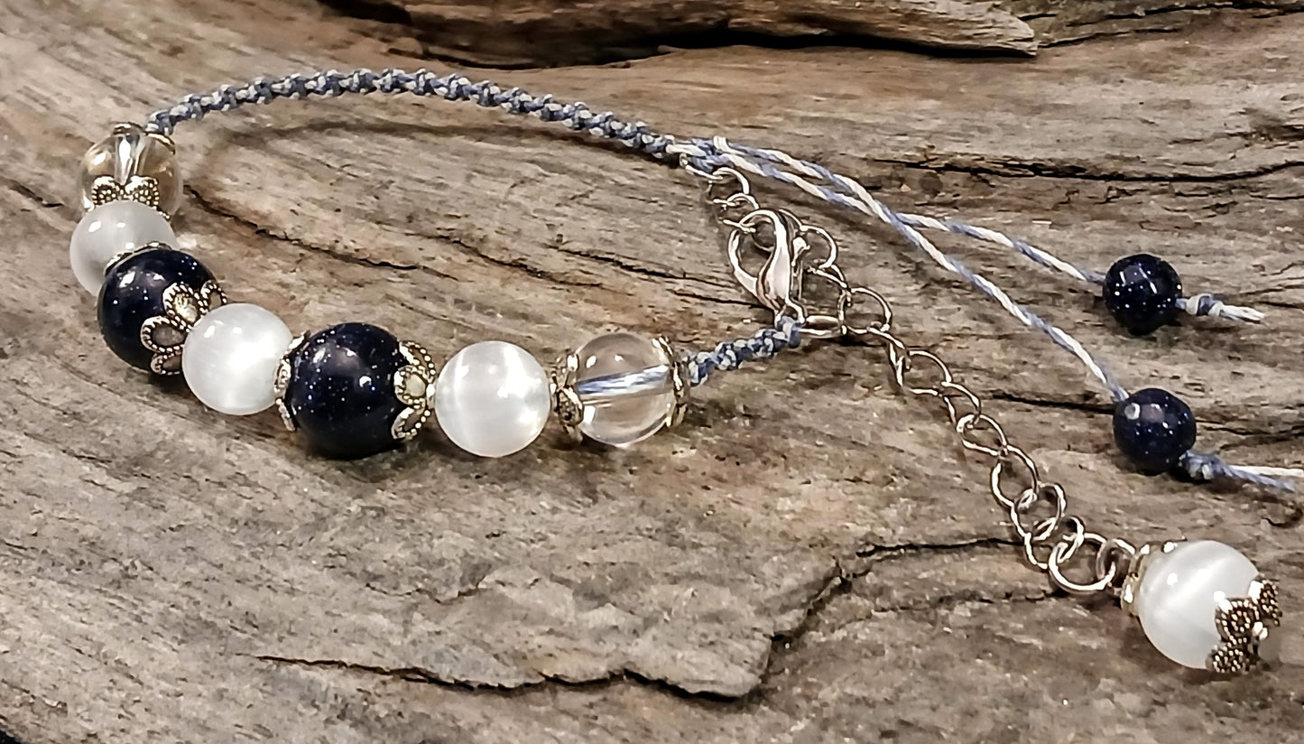 Blue Sandstone, Selenite & Himalayan Quartz