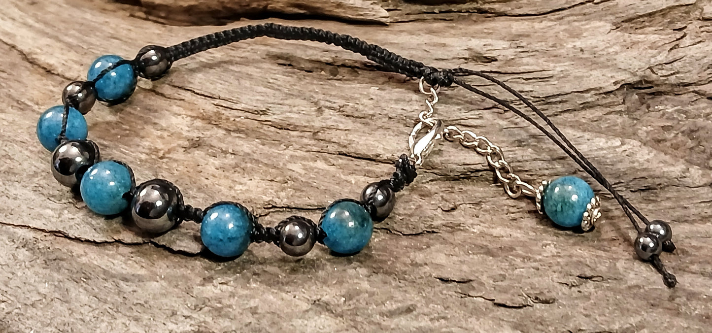 Blue Apatite & Hematite