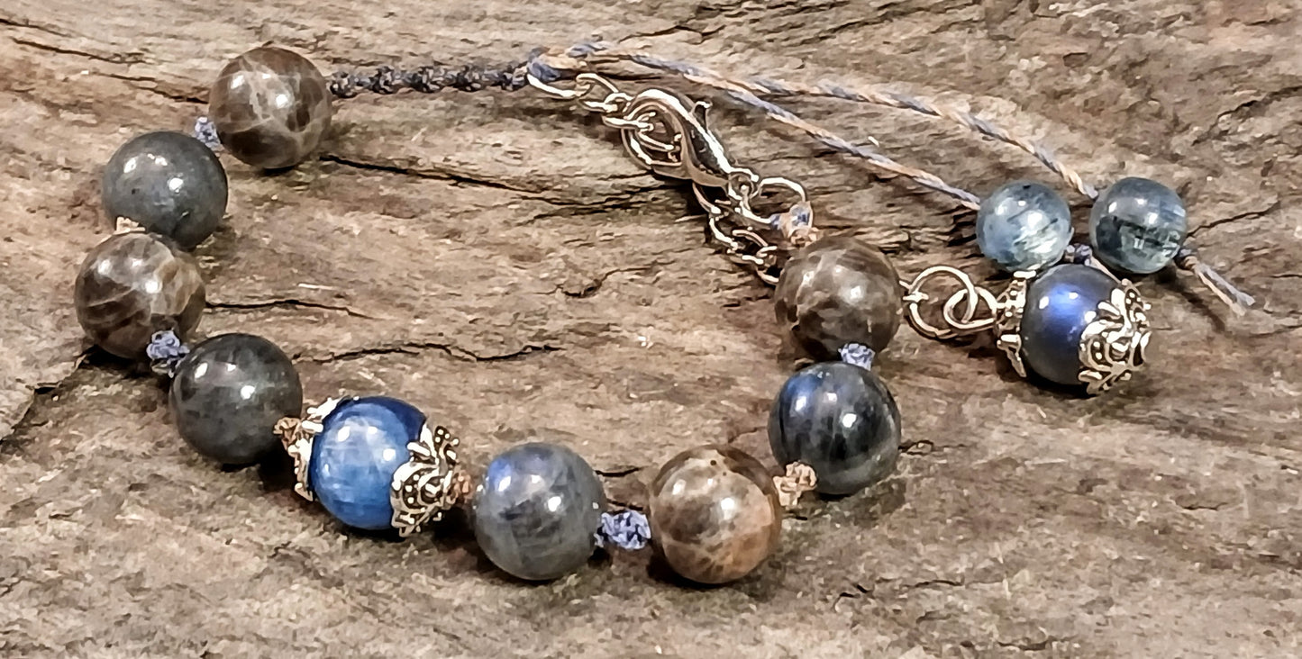 Blue Kyanite, Spectralite and Coffee Spectralite