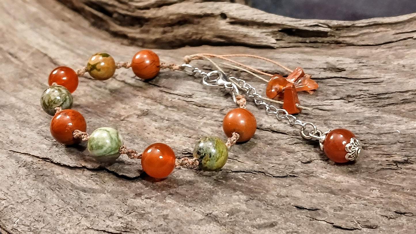 Red and Green Jasper & Carnelian