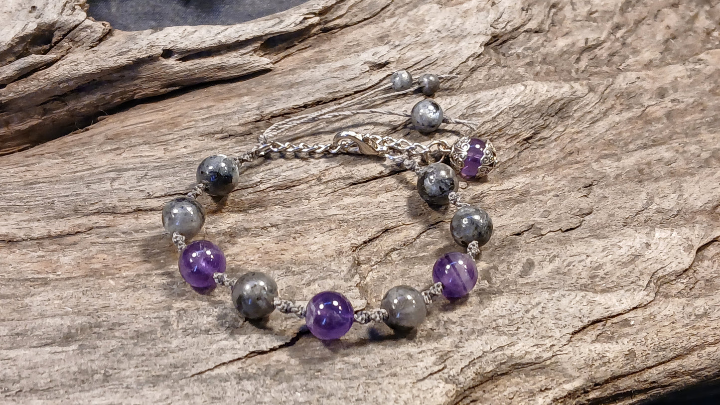 Amethyst & Larvikite