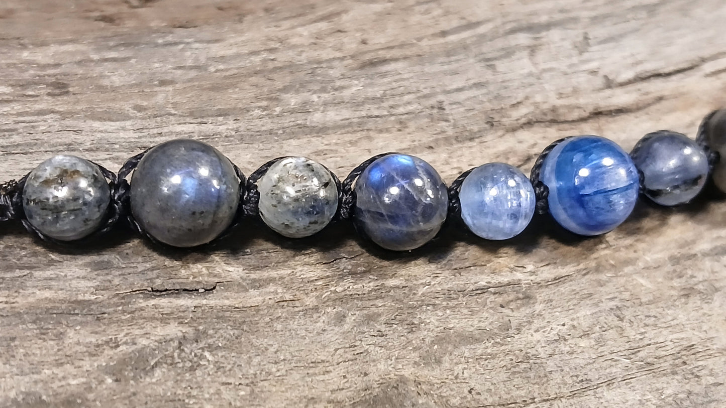 A+ Blue Kyanite Center, Blue Kyanite & Labradorite