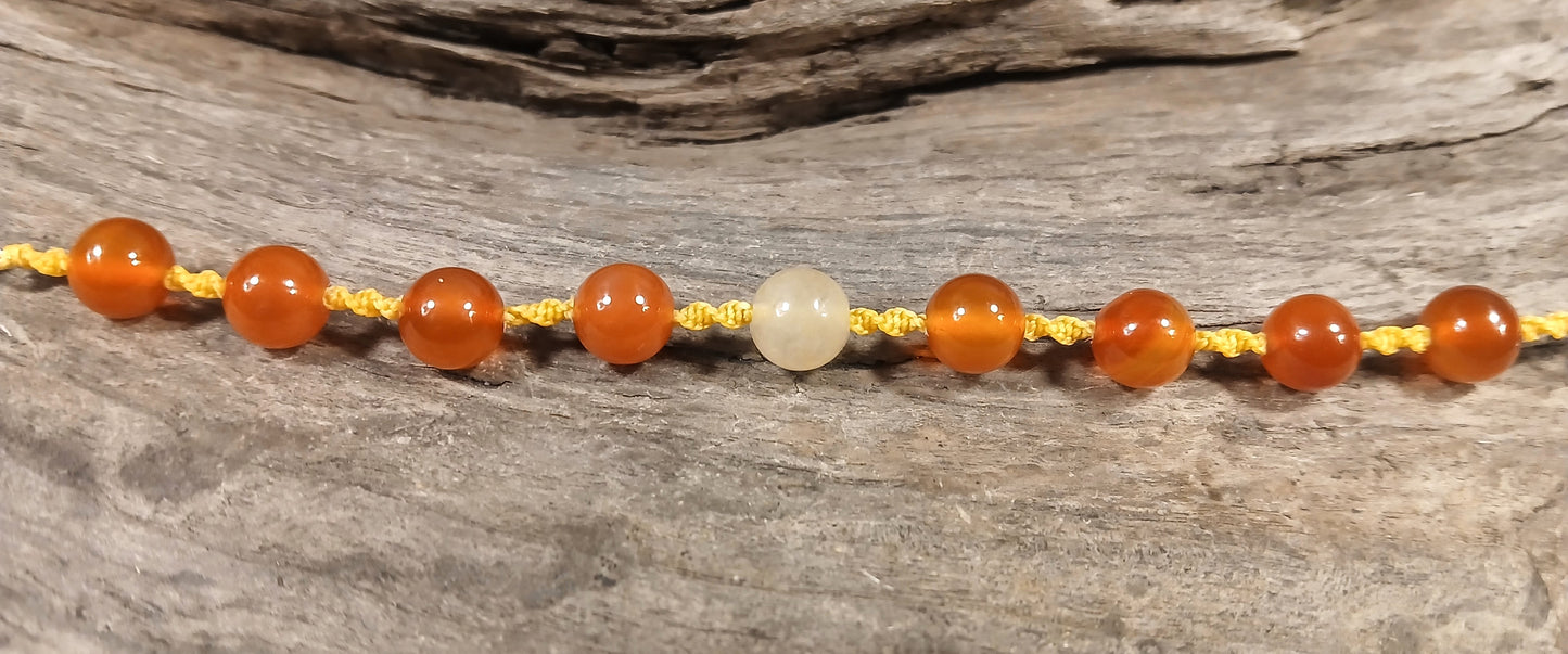 Golden Thread Jade & Carnelian