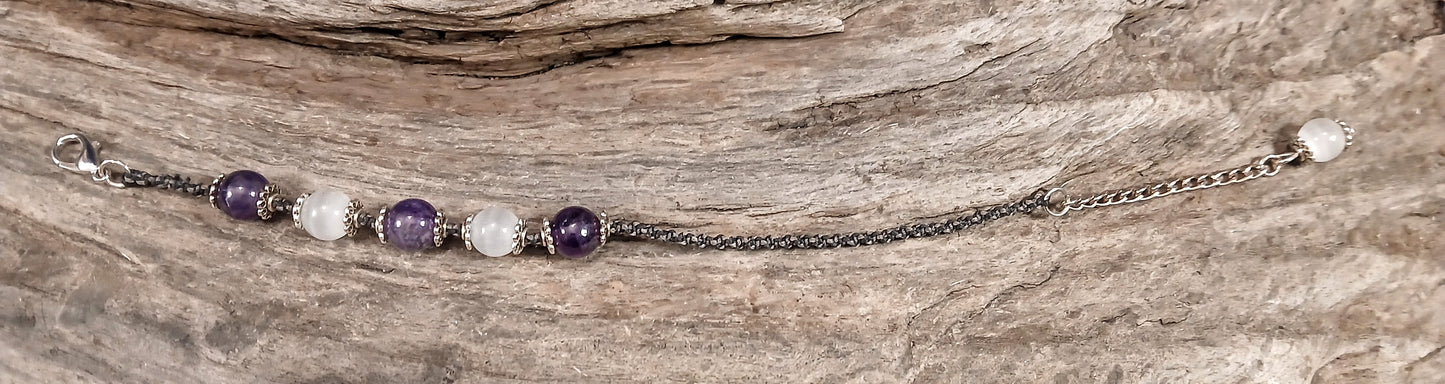 Amethyst & Satin Spar