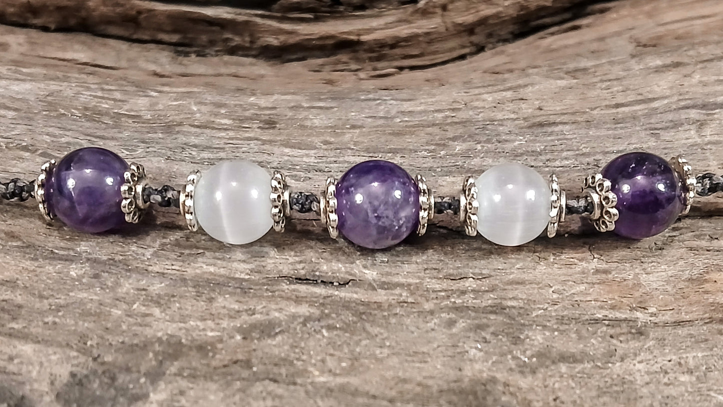 Amethyst & Satin Spar