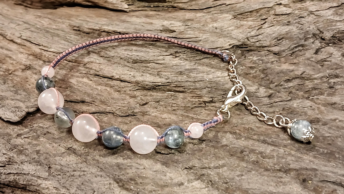 Rose Quartz & Blue Kyanite