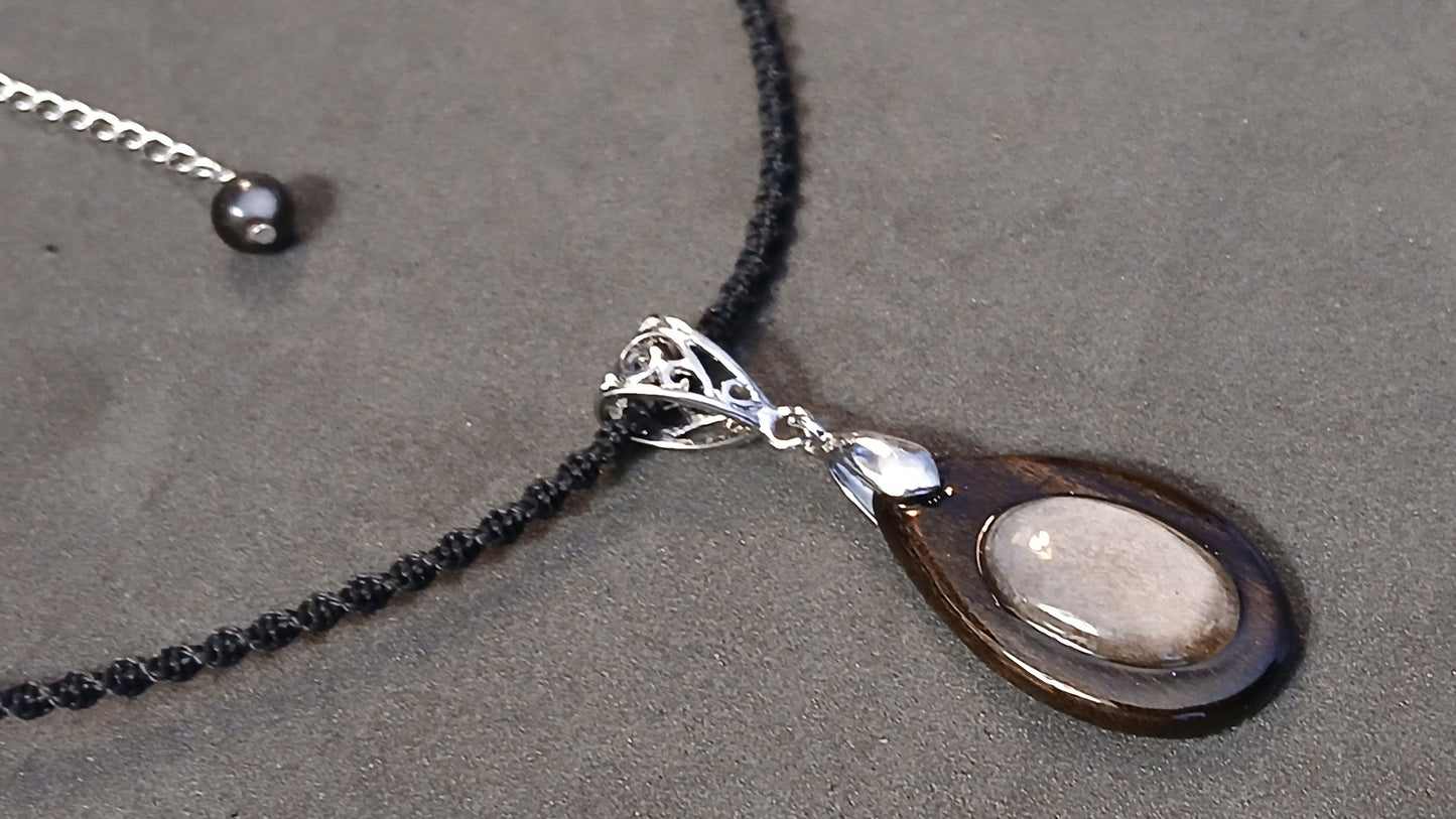 Silver Sheen Obsidian Choker/Collar