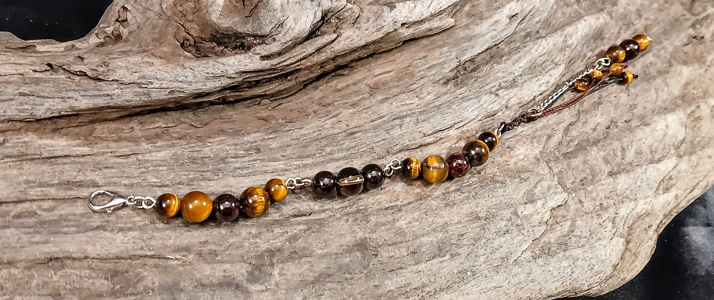 Smokey Quartz, Garnet and Tigers Eye