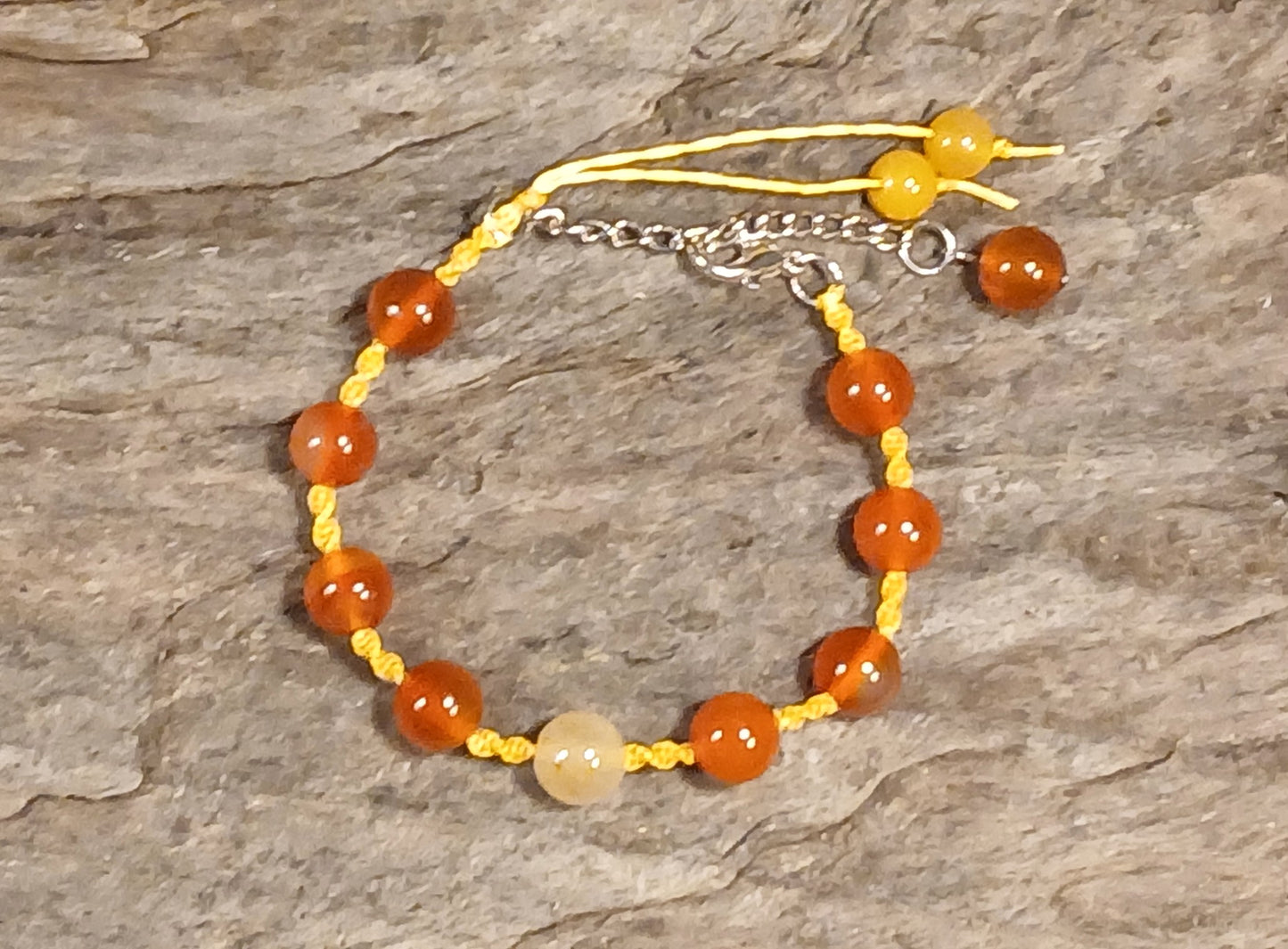 Golden Thread Jade & Carnelian