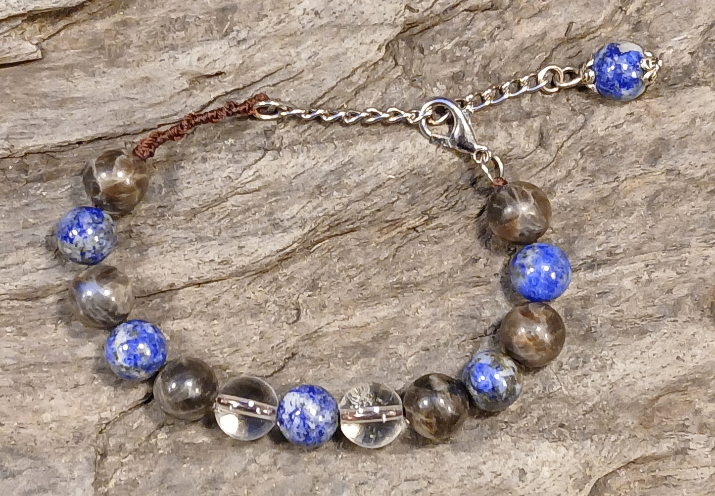 Lapis Lazuli, Clear Quartz and Coffee Spectralite