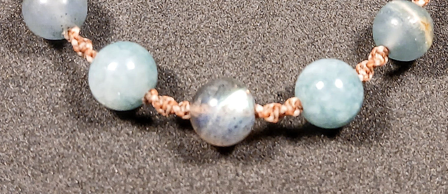 Labradorite, Blue Angelite & Blue Calcite