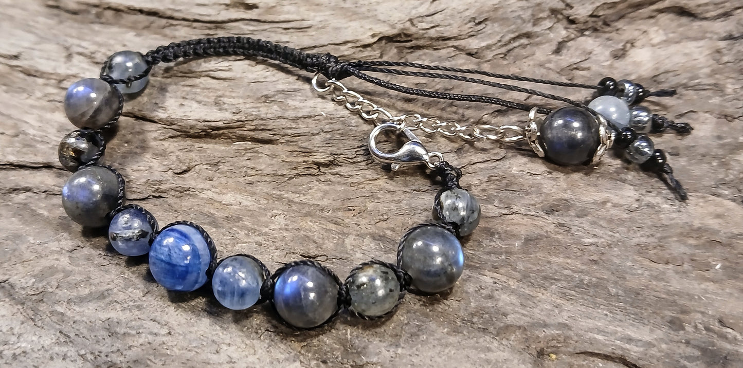 A+ Blue Kyanite Center, Blue Kyanite & Labradorite