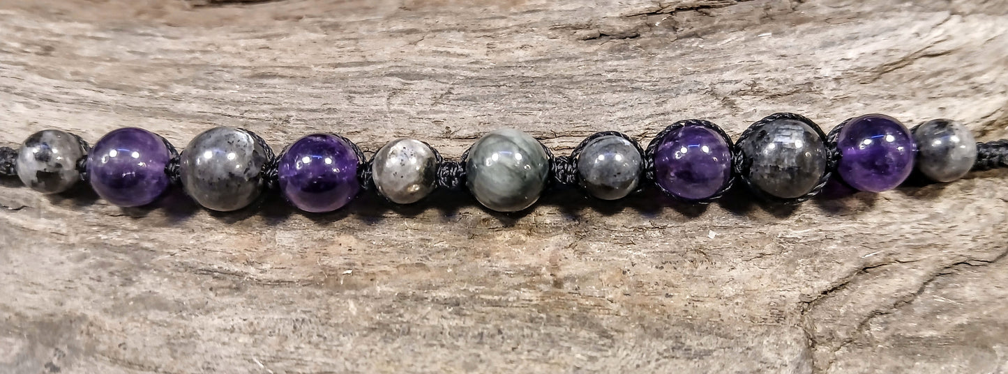 Eagle Eye, Larvikite and Amethyst