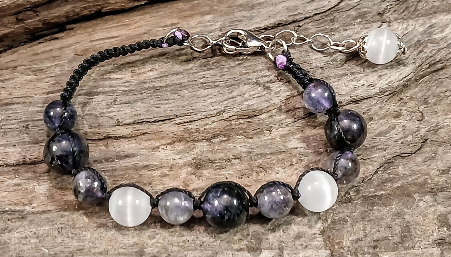Iolite & Satin Spar