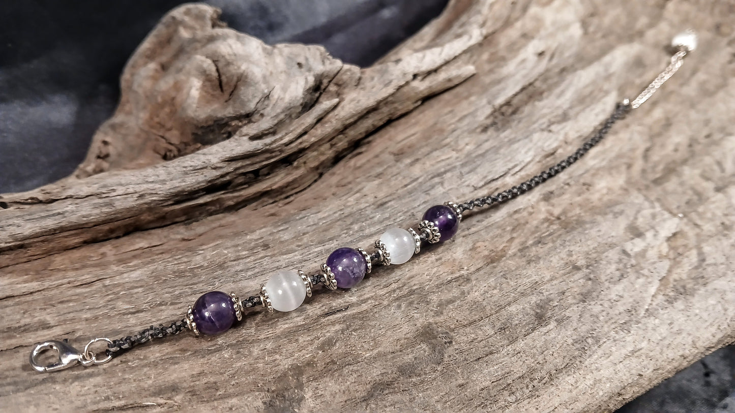 Amethyst & Satin Spar