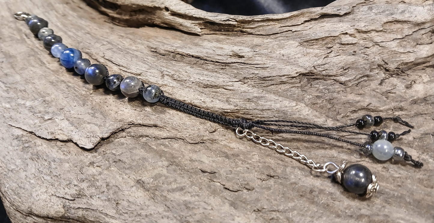A+ Blue Kyanite Center, Blue Kyanite & Labradorite