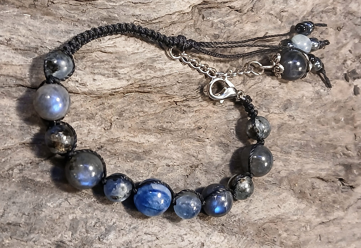 A+ Blue Kyanite Center, Blue Kyanite & Labradorite