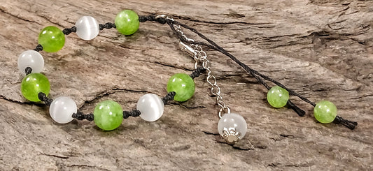 Peridot & Satin Spar