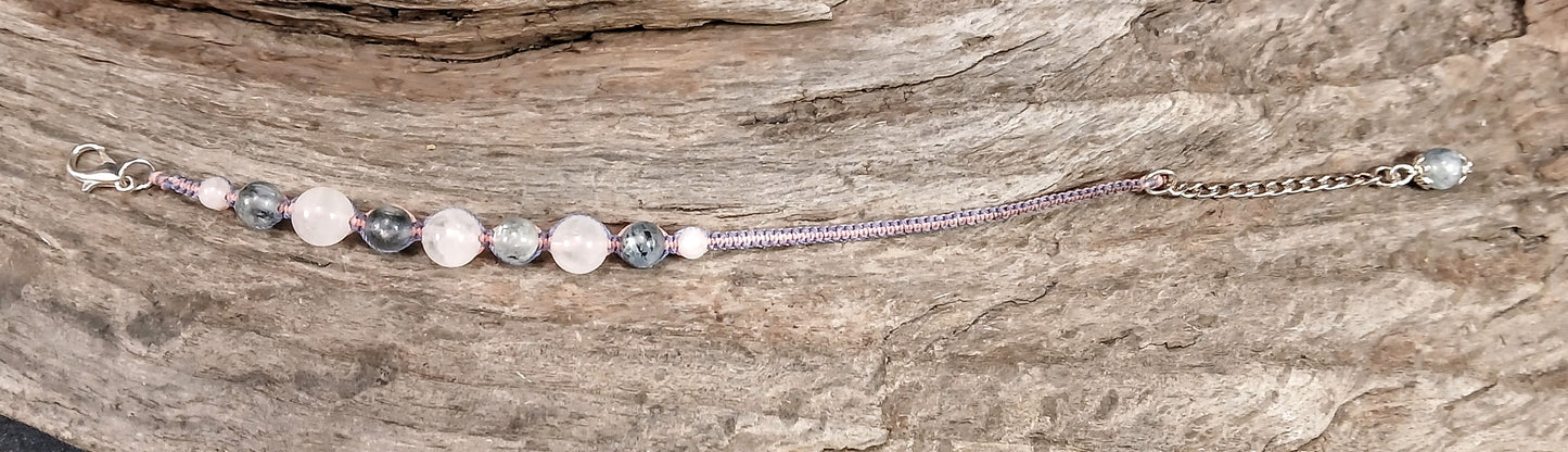 Rose Quartz & Blue Kyanite
