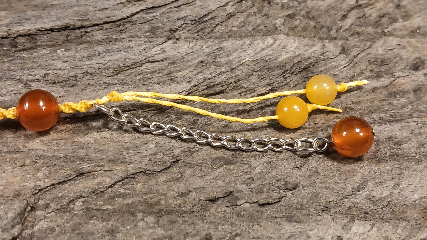 Golden Thread Jade & Carnelian