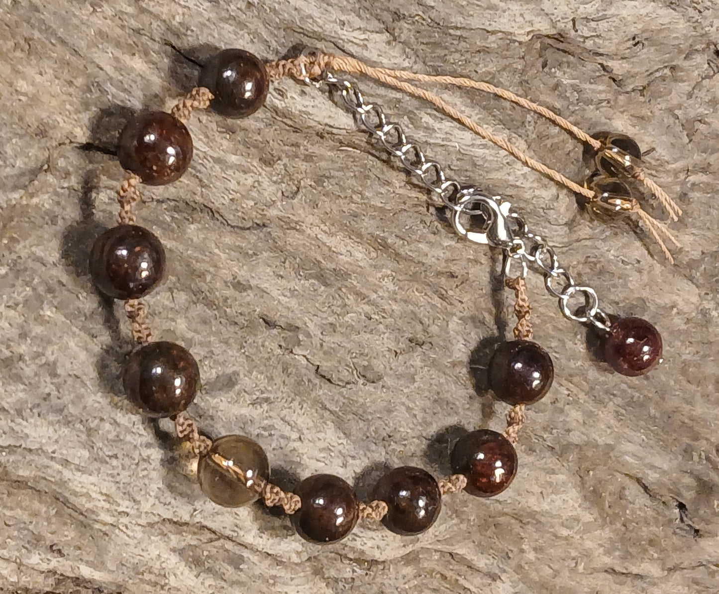 Smokey Quartz and Garnet