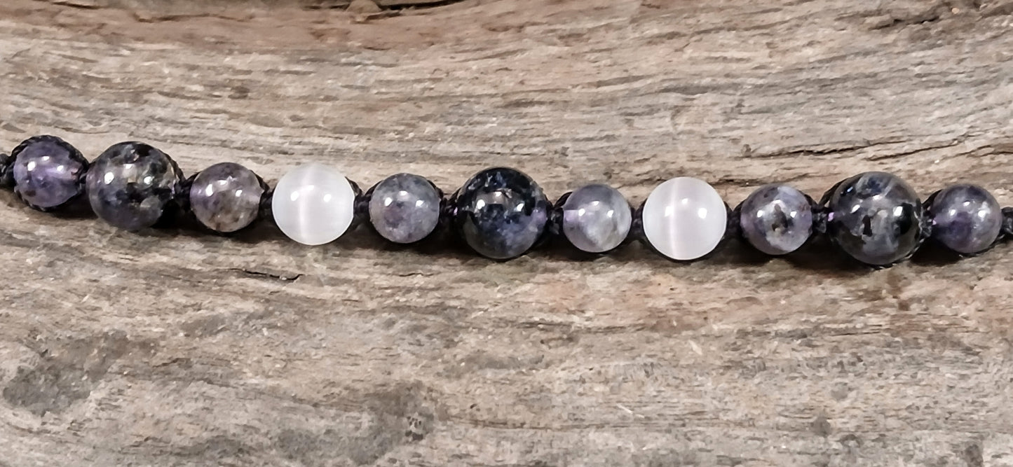 Iolite & Satin Spar